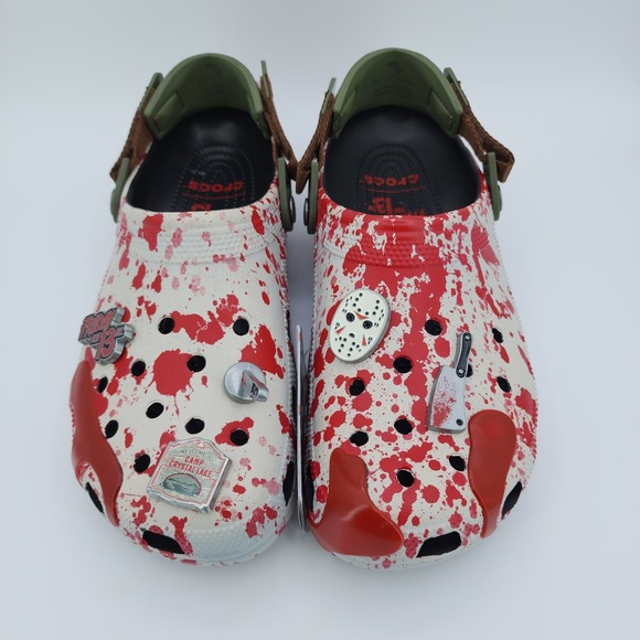 CROCS Friday The 13th Classic Clogs Mens Size 10 Jason Vorhees Movie NEW in Box - Picture 5 of 13